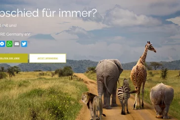 AWARE-Germany e. V. Titelbild zeigt aussterbende Tiere