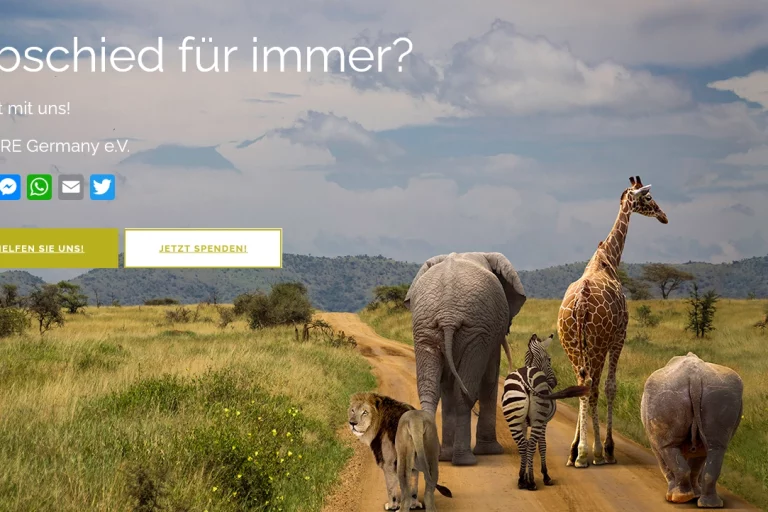 AWARE-Germany e. V. Titelbild zeigt aussterbende Tiere
