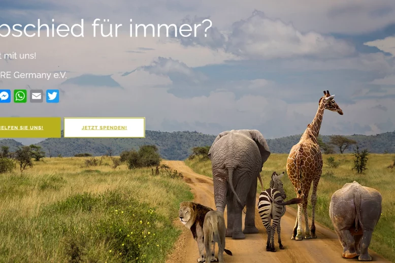 AWARE-Germany e. V. Titelbild zeigt aussterbende Tiere